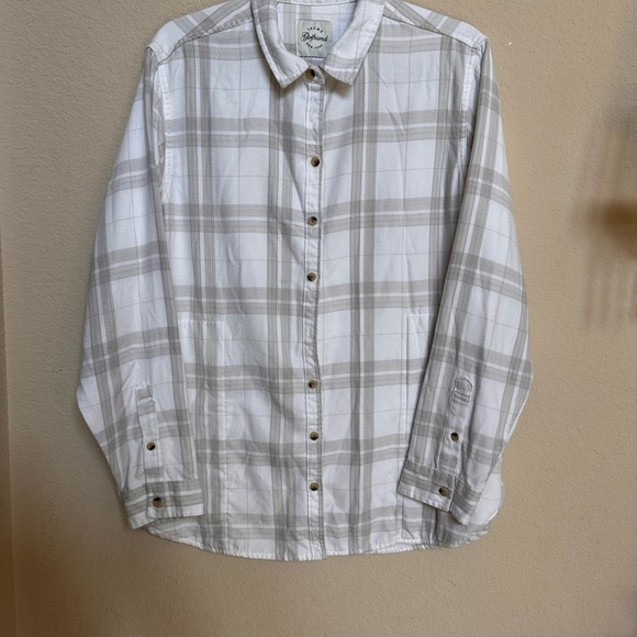 Jachs White and Gray Casual Button Down Shirt - Picture 3 of 10